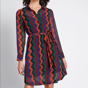 ModCloth Chevron Striped Dress